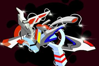 write your name and your brand with urban art graffiti style, wildstyle