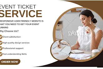 build event ticket website event management website event planning website