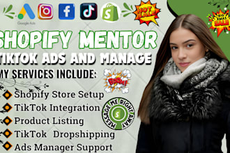 be your shopify marketing mentor and coach tiktok shop integrate tiktok ads