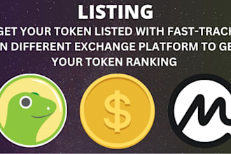 update existing token, add logo, listing coin on any exchange platform