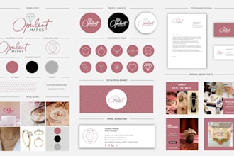 design luxury signature logo and brand identity with full branding kit