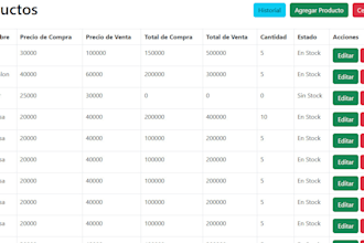 create an application for inventory or sales