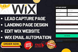 wix landing page design lead capture page one page website edit wix website