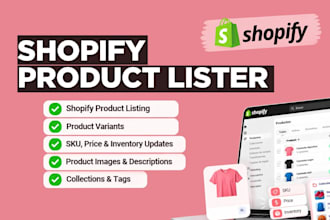 be your shopify product lister and product upload
