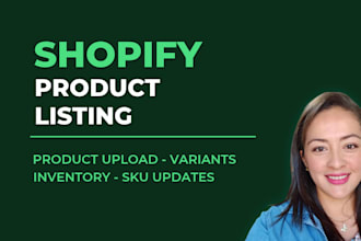 do shopify product listing and product upload