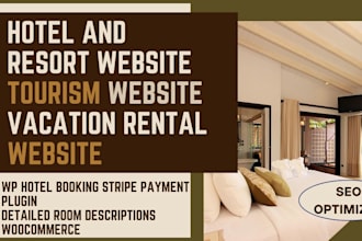 build hotel and resorts website hotel booking website tourism wordpress website