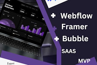 redesign or design webflow bubble framer website template, build bubble saas mvp