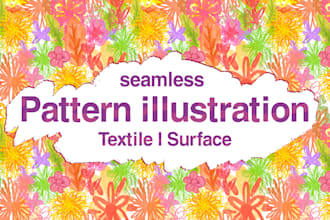 create hand drawn seamless pattern designs for all surfaces