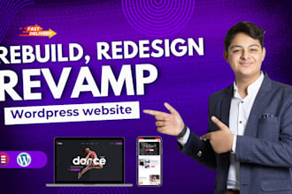 revamp wordpress website, build or rebuild wordpress website, redesign website