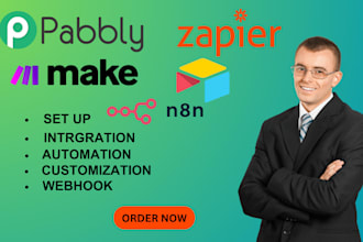 fix zapier, pabbly connect, n8n, make com integrations automation