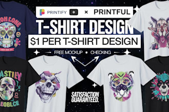 do bulk tshirt design, etsy shop, print on demand on printify or printful