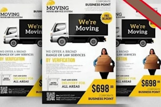 design logistic, trucking, dispatch, freight broker cargo, towing truck flyer