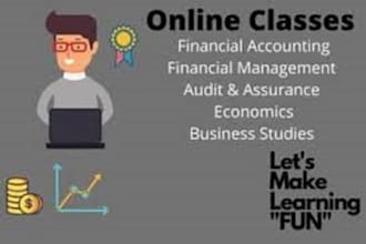 expert in accounting finance economics and management tutor