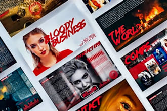 design film pitch deck presentation, movie powerpoint pitch deck, movie poster