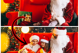 add or remove people, pets, and objects from wedding, christmas, and event photo
