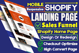 design shopify homepage product sales landing page shopify checkout redesign