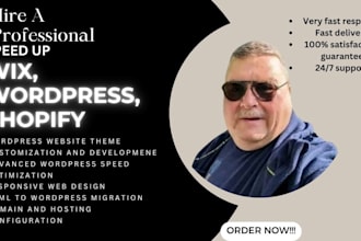 expertly speed up wix wordpress and shopify website within 24hrs