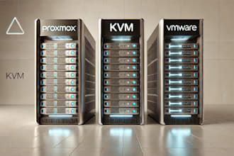 do virtualization setup of kvm, proxmox, and vmware