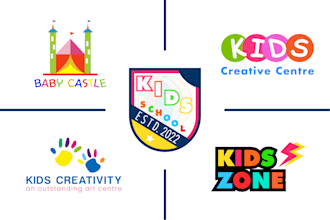 design baby toy shop daycare childcare education kids school logo