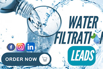 generate water filtration leads water treatment leads water installation leads