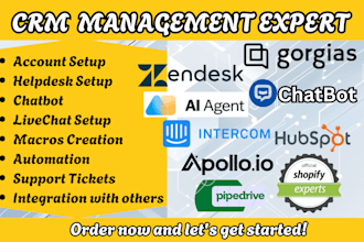 setup zendesk gorgias hubspot intercom shopify CRM ai agent chatbot expert