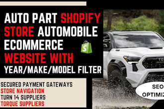 build profitable auto part store auto truck car part website shopify store