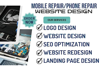 design mobile repair website, computer, phone repair and laptop repair website