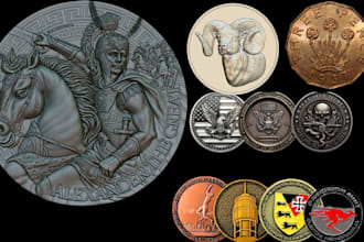 do 3d challenge command coin military coin designs sculpt 3d relief coins
