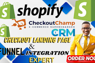 checkout champ CRM expert design checkout landing page smooth funnel integration