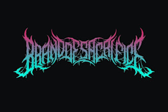 create death metal, deathcore, metalcore logo for you