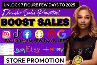 promote etsy christmas store, etsy seo and etsy pod to boost your store traffics