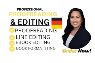 do german proofreading and editing german translation, german book translation