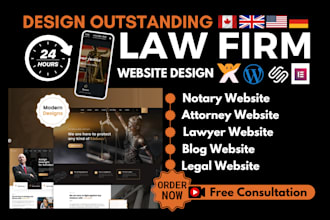 design fast law firm website attorney notary legal lawyer website develop on wix