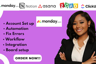 setup your board workflow on monday asana trello click up monday crm