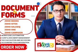 setup zoho crm zoho campaign zoho forms zoho book zoho commerce for your busines