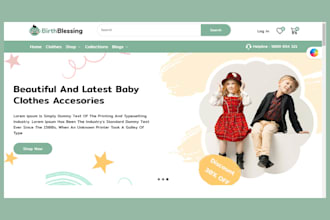 design kids clothing shopify store baby clothing baby store dropshipping website