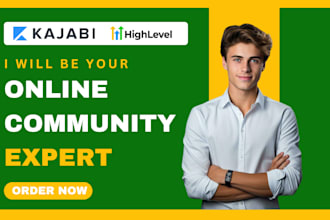 setup gohighlevel community, kajabi community, course product, buddyboss