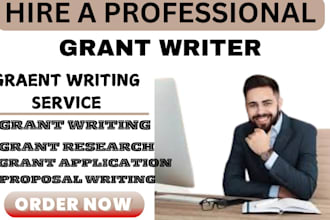 do grant proposal writing, grant research and application