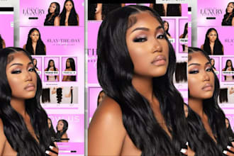 design hair extension shopify store hair extension website hair extension store