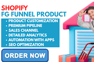 setup shopify fg funnel product clixlo leadcarrot prehook gro one highlevel  app
