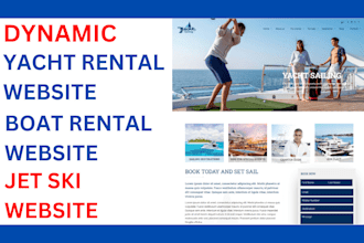 build yacht website ski website rental  website boat booking website automotive