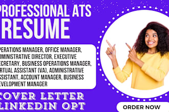 resume for va, admin asst, sales, office admins,hr and customer service pros