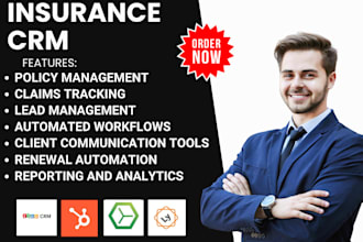 setup insurance CRM salesforce financial services cloud zoho hubspot CRM insly