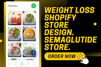 build semaglutide shopify store, weight loss store design, medical store