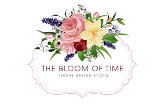 design nature inspired high end wedding florist logo