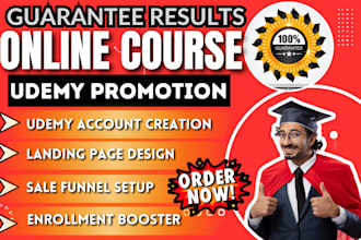do online course udemy promotion, online course marketing udemy thinkific course
