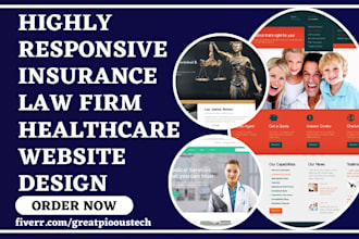 design insurance law firm life insurance healthcare finance mortgage website