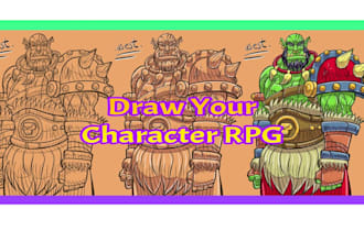 draw your fantasy character art for pathfinder or dnd