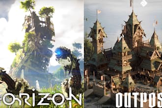 create 3d modular game environment assets ar VR models 3d low poly game assets