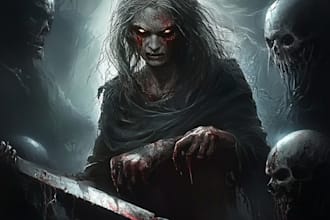 make horror art  or fantasy horror character